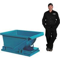 Conteneur autobasculeur extra robuste, Acier, 1/3 vg³, Bleu WestPier