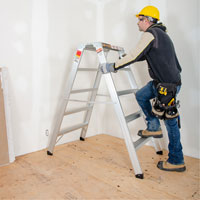 Portable Work-Stand Saw Horse, Aluminum Frame, 12-1/4" D x 56" H WestPier
