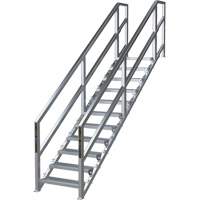 SmartStairs 11-16 Steps Modular Construction Stair System, 120" H WestPier