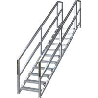 SmartStairs 11-16 Steps Modular Construction Stair System, 120" H WestPier