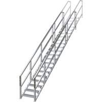 SmartStairs 17-21 Steps Modular Construction Stair System, 157-1/2" H WestPier