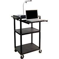 Chariot utilitaire &eacute;lectrique, 3 tiers, 24" x 42" x 18", Capacit&eacute; 300 lb WestPier