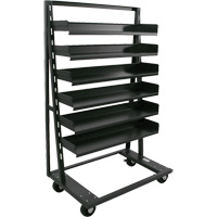 Single-Sided Heavy Duty A-Frame Cart with 6 Trays, 38" x 25" x 63", 2500 lbs. Capacity WestPier