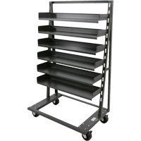 Single-Sided Heavy Duty A-Frame Cart with 6 Trays, 38" x 25" x 63", 2500 lbs. Capacity WestPier