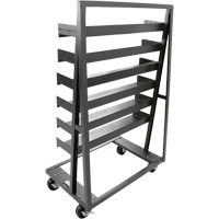 Single-Sided Heavy Duty A-Frame Cart with 6 Trays, 38" x 25" x 63", 2500 lbs. Capacity WestPier