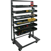Single-Sided Heavy Duty A-Frame Cart with 6 Lipped Trays, 38" x 25" x 63", 2500 lbs. Capacity WestPier