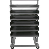 Double-Sided Heavy Duty A-Frame Cart with 12 Trays, 38" x 30" x 63", 2500 lbs. Capacity WestPier