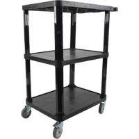 Chariot utilitaire avec tablette plate, 3 tiers, 18-1/8" x 37-3/8" x 27-3/4", Capacit&eacute; 330 lb WestPier