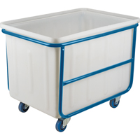 Straight Wall Box Truck, White Polyethylene, 46" L x 28" W x 31" H, 14 cu. ft. Volume, 1000 lbs. Capacity WestPier