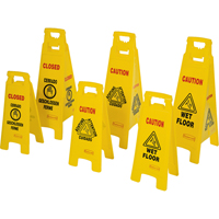 Wet Floor Safety Signs, Quadrilingual with Pictogram NB790 | WestPier