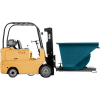 Self-Dumping Hopper, Steel, 3/4 cu.yd., Blue WestPier