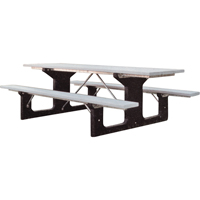 Recycled Plastic Picnic Tables, 6' L x 61-1/2" W, Grey ND426 | WestPier