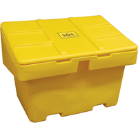 Salt Sand Container SOS™, With Hasp, 48" x 33" x 34", 18.5 cu. Ft., Yellow NJ117 | WestPier