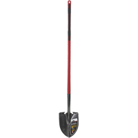 Pro Round Point Shovel, Tempered Steel Blade, Fibreglass, Straight Handle WestPier