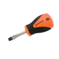 Stubby Slotted Screwdriver, 1/4" Tip, Round, 3-3/4" L, Cushion Grip Handle NJH924 | WestPier