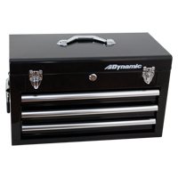 Hand Tool Box with Drawers, 10" D x 20" W x 12" H, Black WestPier