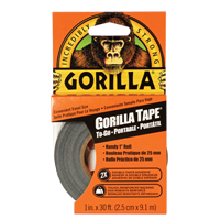 Duct Tape To-Go, 17 mils, Black, 25.4 mm (1") x 9.14 m (30') NKA488 | WestPier