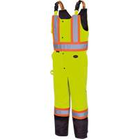 5041BB Waterproof Quilted Bib Pants, Polyester, Large, High Visibility Lime-Yellow WestPier