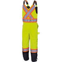 5041BB Waterproof Quilted Bib Pants, Polyester, Large, High Visibility Lime-Yellow WestPier