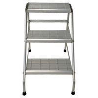 Aluminum Step Stand, 3 Steps, 34-9/16" x 22-13/16" x 30" High NKH898 | WestPier