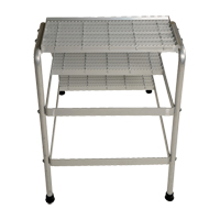 Aluminum Step Stand, 3 Steps, 34-9/16" x 22-13/16" x 30" High NKH898 | WestPier