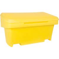 Heavy-Duty Outdoor Salt and Sand Storage Container, 24" x 48" x 24", 10 cu. Ft., Yellow NM947 | WestPier