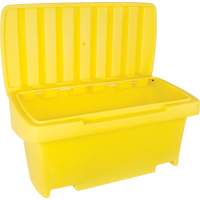 Heavy-Duty Outdoor Salt and Sand Storage Container, 24" x 48" x 24", 10 cu. Ft., Yellow WestPier