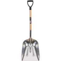 Scoop Shovel, Wood, Aluminum Blade, D-Grip Handle, 24-1/2" Length NM985 | WestPier