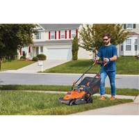 Lawn Mower with Comfort Grip Handle, Push Walk-Behind, Electric, 15" Cutting Width WestPier