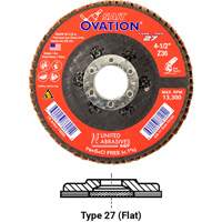 Ovation Flap Disc, 5" x 5/8"-11, Type 27, 36 Grit, Zirconium WestPier