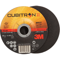 Meules &agrave; tronçonner Cubitron II, 5" x 0,045", Arbre de 7/8", Type 27, C&eacute;ramique, 12250 Tr/min WestPier