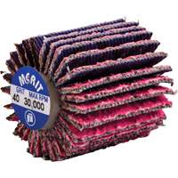 Threaded Mini Flap Wheel, Ceramic Alumina, 40 Grit, 1" x 1" x 1/4"-20 WestPier