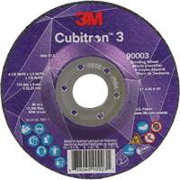 Cubitron 3 meule a moyeu d&eacute;port&eacute;, 4-1/2" x 1/4", Arbre 7/8", C&eacute;ramique, Type T27 WestPier