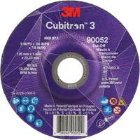 Meule &agrave; tronçonner Cubitron 3, 5" x 0,04", Arbre de 7/8", Type 27, C&eacute;ramique, 60 Tr/min WestPier