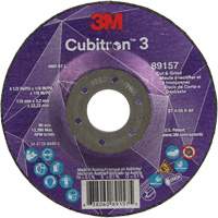 Meule &agrave; rectifier et &agrave; tronçonner Cubitron 3, 4-1/2" x 1/8", Arbre de 7/8", Type 27, Grain de 36, C&eacute;ramique WestPier