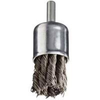 Stem Mounted Knotted Wire Brush, 1" Dia. x 1/4" Arbor WestPier