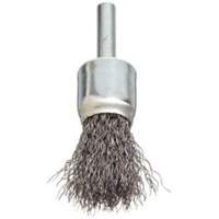 Stem Mounted Crimped Wire Brush, 3/4", 0.006" Fill, 1/4" Shank WestPier