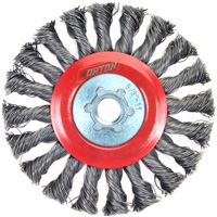 Standard Twist Wire Wheel, 4-1/2" Dia., 0.02" Fill, 5/8"-11 Arbor, Steel WestPier