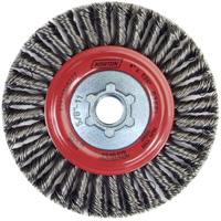 Stringer Bead Knot Wire Brush For Angle Grinders, 4" Dia., 0.02" Fill, 5/8"-11 Arbor, Steel WestPier
