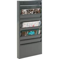 Literature Storage Racks, Stationary, 10 Slots, Steel, 13-1/8" W x 2" D x 26-1/4" H OA163 | WestPier