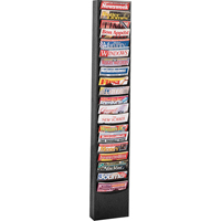 Literature Storage Racks, Stationary, 20 Slots, Steel, 13-1/8" W x 4-1/8" D x 58 1/2" H WestPier