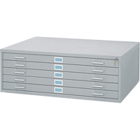 Steel Plan Files, 5 Drawers, 46-3/8" W x 35-3/8" D x 16-1/2" H WestPier