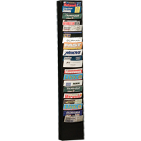 Literature Storage Racks, Stationary, 20 Slots, Steel, 9-3/4" W x 4-1/8" D x 58" H WestPier