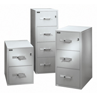 Fire Resistant Filing Cabinets, Steel, 4 Drawers, 19-3/4" W x 31" D x 54" H, Black OC737 | WestPier