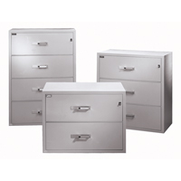 Fire Resistant Filing Cabinets, Steel, 4 Drawers, 38-3/4" W x 23-1/2" D x 55" H, Black OC743 | WestPier