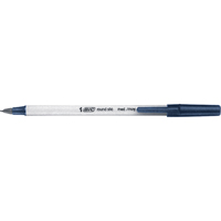 Bic&reg; Round Stic Ball Point Pen, Blue, 0.8 mm WestPier