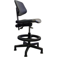 Ergonomic Seating, Polyurethane, Black, 250 lbs. Capacity OD514 | WestPier