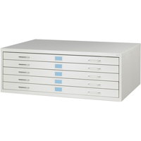 FacilTM Flat File Cabinets, 5 Drawers, 46" W x 32" D x 16-3/8" H OJ918 | WestPier