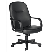 Fauteuil de bureau, Cuir, Noir WestPier