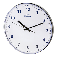 12 H Clock, Analog, Battery Operated, 12-3/4", Black OP237 | WestPier